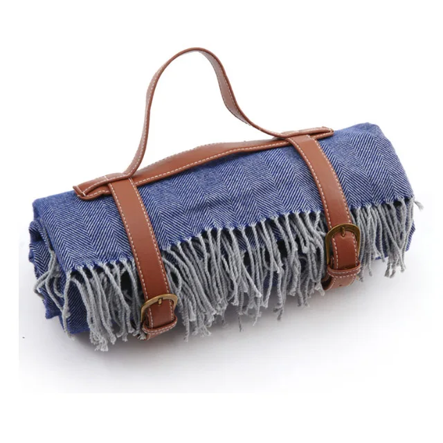 Machine Washable Roll up Waterproof Outdoor Picnic Blanket for Grass Park Hiking Camping Lawn Sports