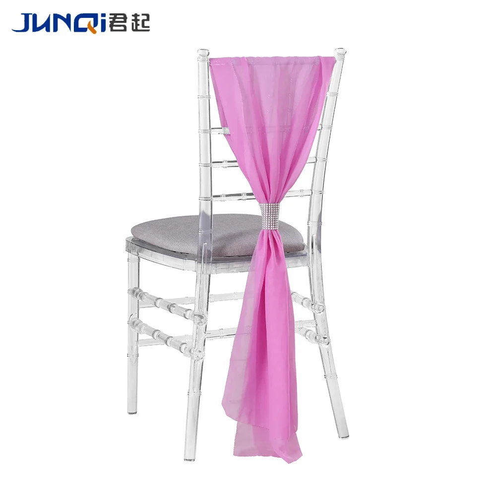 Pink flower spandex Chair Sash cover pink wedding chair cover