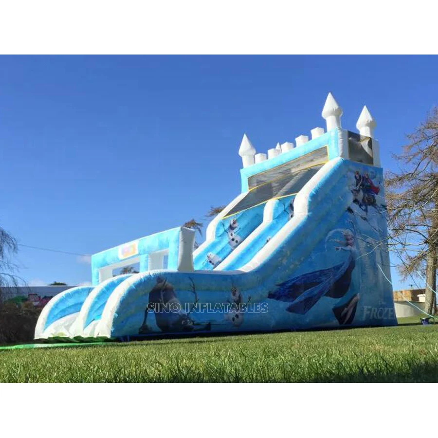 Outdoor commercial kids fairy tales inflatable frozen slide for sale from China Guangzhou inflatable factory