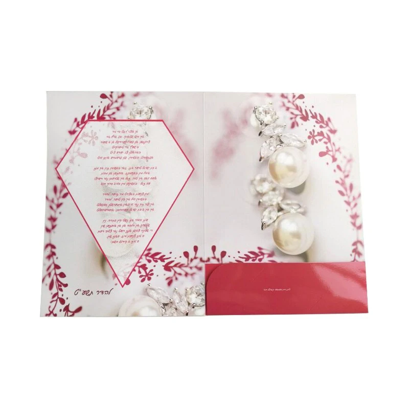 Quick shipping custom logo presentation folder 300gsm art paper standard size pocket 300*215mm with business card