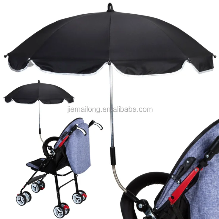 table universal silver coated umbrella clamp umbrella with univers clamp for baby stroller