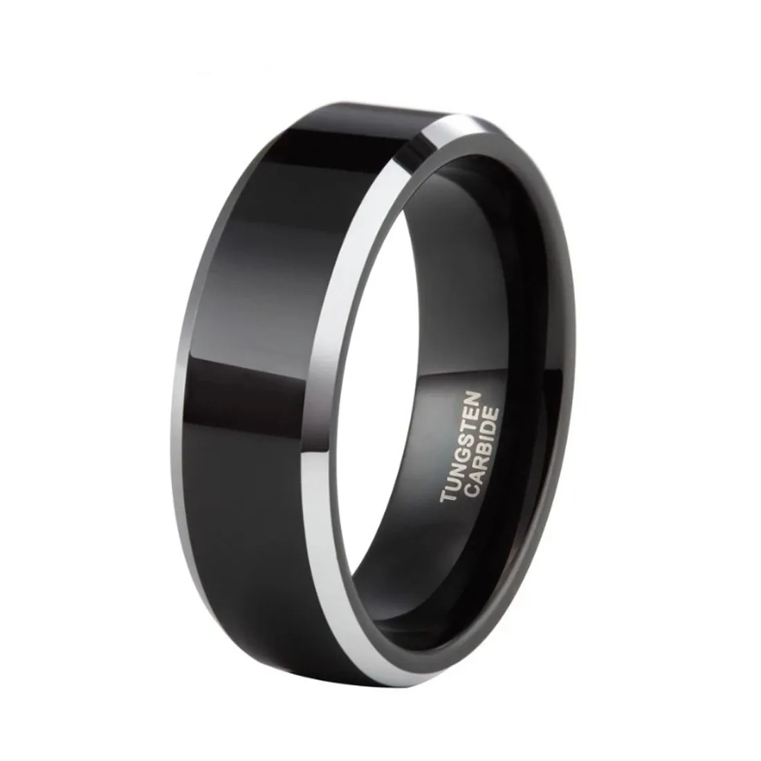 ring classical Men Custom Alliance Black Tungsten carbide jewelry Band mens rings
