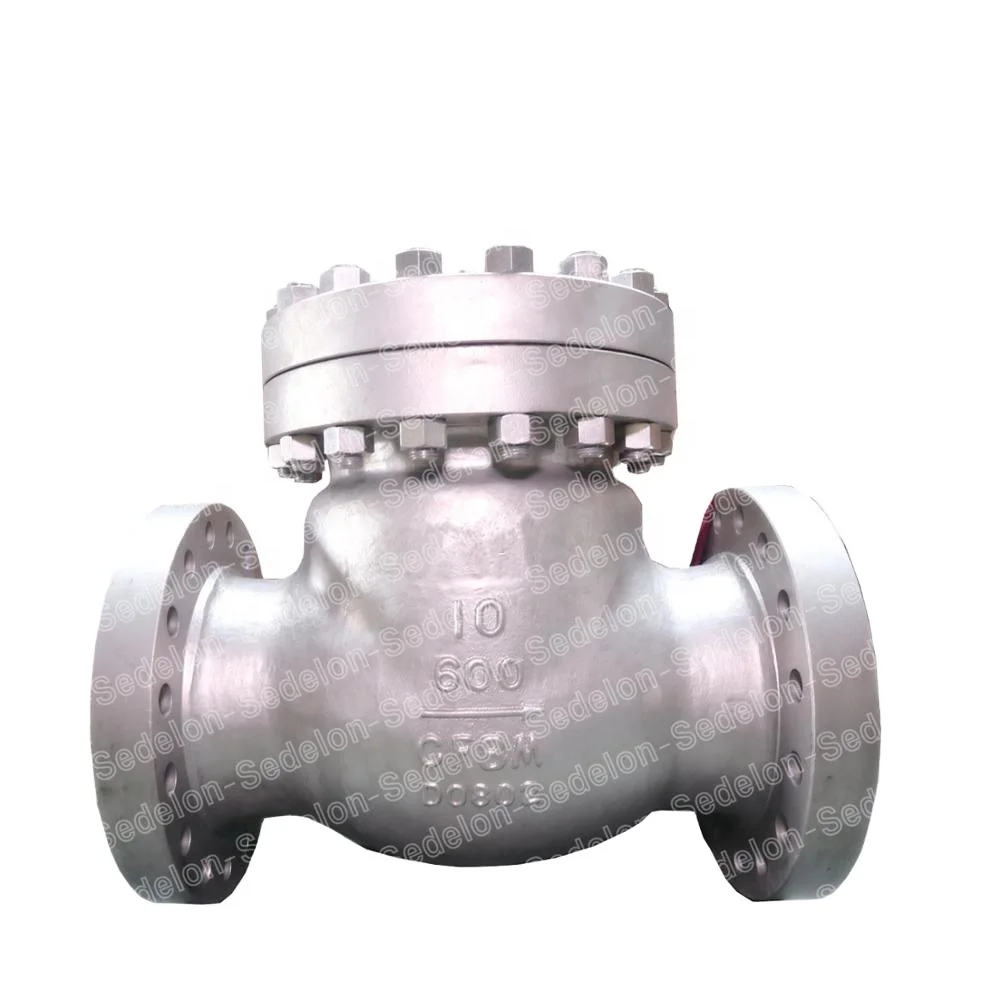 API невозвратный поворотный обратный клапан 10 дюймов класс 600LB Нержавеющая сталь CF8M фланец RF