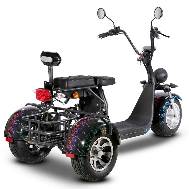 Оптовая продажа со склада ЕС 2000 W 60 V 20/40 Ah сильно дальний 3 колеса Электрический взрослый мотоцикл