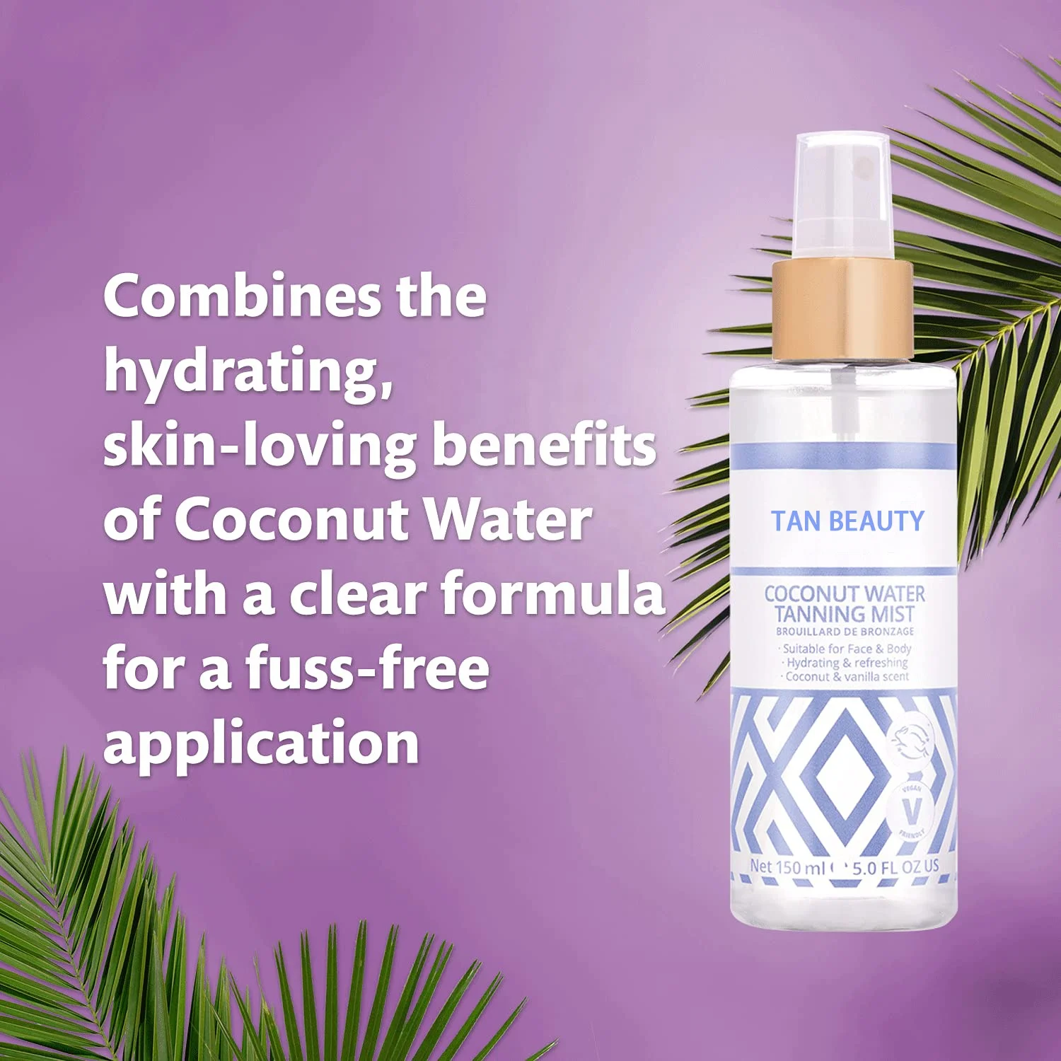 Self Coconut Water Tanning Mist spray| Hydrating Tan Helps Reduce the Appearances of Wrinkles and Fine Lines