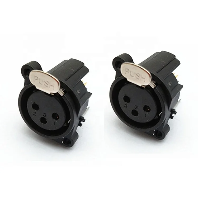 Best selling 3Pin female XLR PCB panel mount connectors