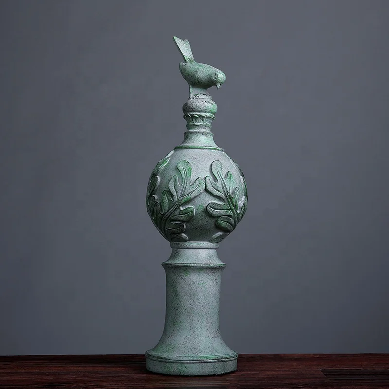 Wholesale Animal Pieces Accessories Artifacts Antique bird Desk Ornament Show Pieces For Home Decoration retro sculpture