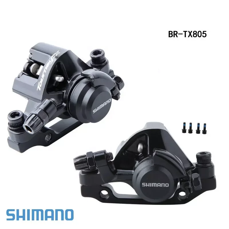SHIMANO Tourney BR-M375/BR-TX805 bicycle Mechanical Disc Brake Calipers with Resin Pads M375 caliper TX805 with Bolts