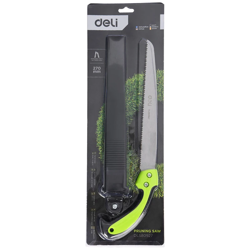Deli EDL580927 Tree saws, home folding saws, hand-held woodworking, according to wood, fast hand knife saws, felling hand saws