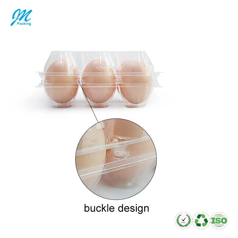 Refrigerator Disposable Plastic Clamshell Storage Packaging Egg Carton Tray