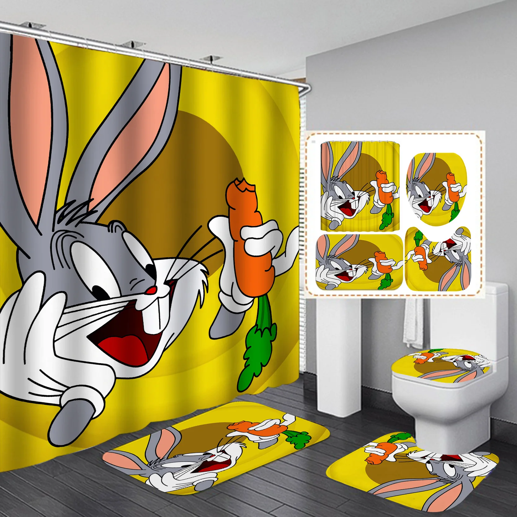 Hot Sale Factory Direct Clear Bathrooms Custom Printed Shower Curtain