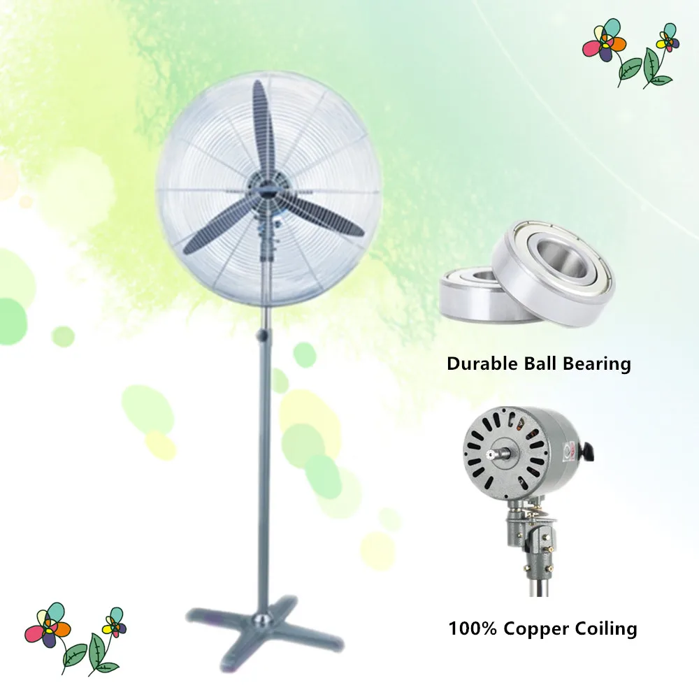 Strong Airflow 18/20/24/26/30inch Metal OX Blade Industrial Stand/Wall Fan