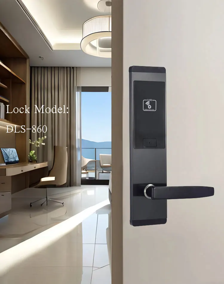 Deluns Best Security Electronic Lock Keyless Swipe RFID Key Card Entry Door Lock with Free Hotel Lock Software