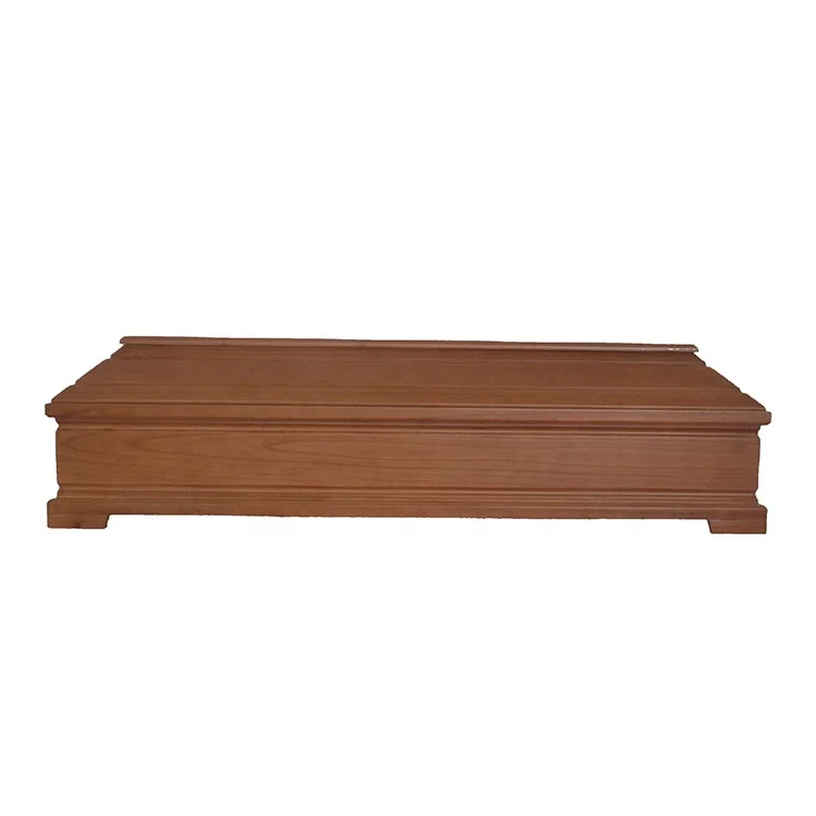 Wholesale solid wooden adult coffin for funeral