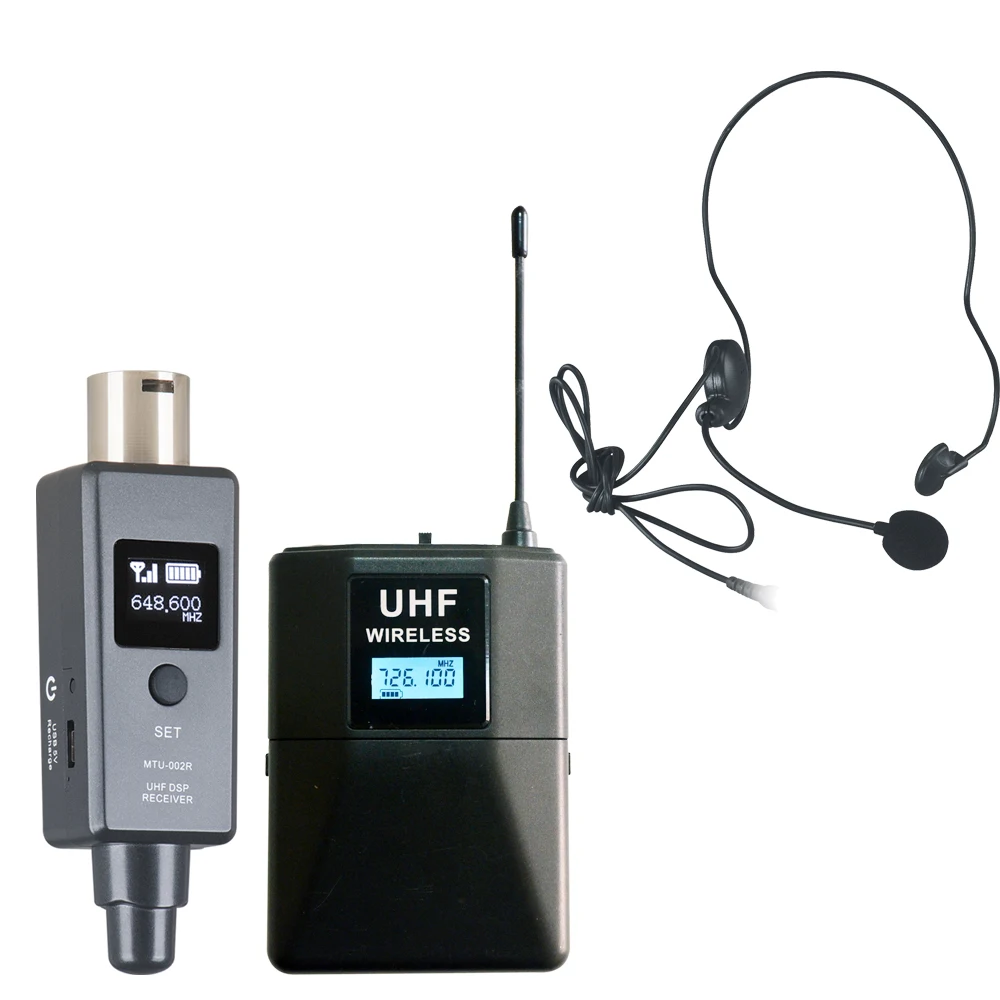 XSW-Head UHF Digital Wireless Headset Audio Microphone Transmitter Transmission System XLR 3Pin Adapter Converter