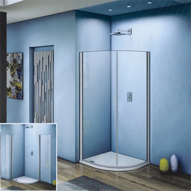 Good Price 90x90 Square Bath Glass Small Shower Cabin Single Person Enclose Frameless Shower Room