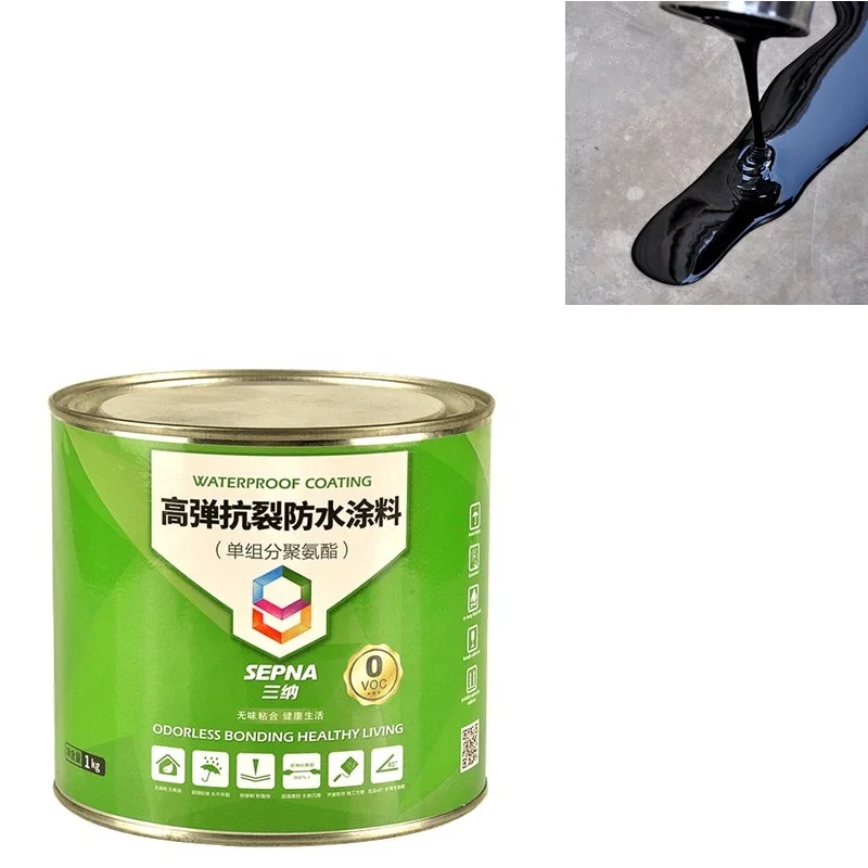 PU110 Gray polyurethane roof paint coating waterproofing  liquid rubber coating for construction project