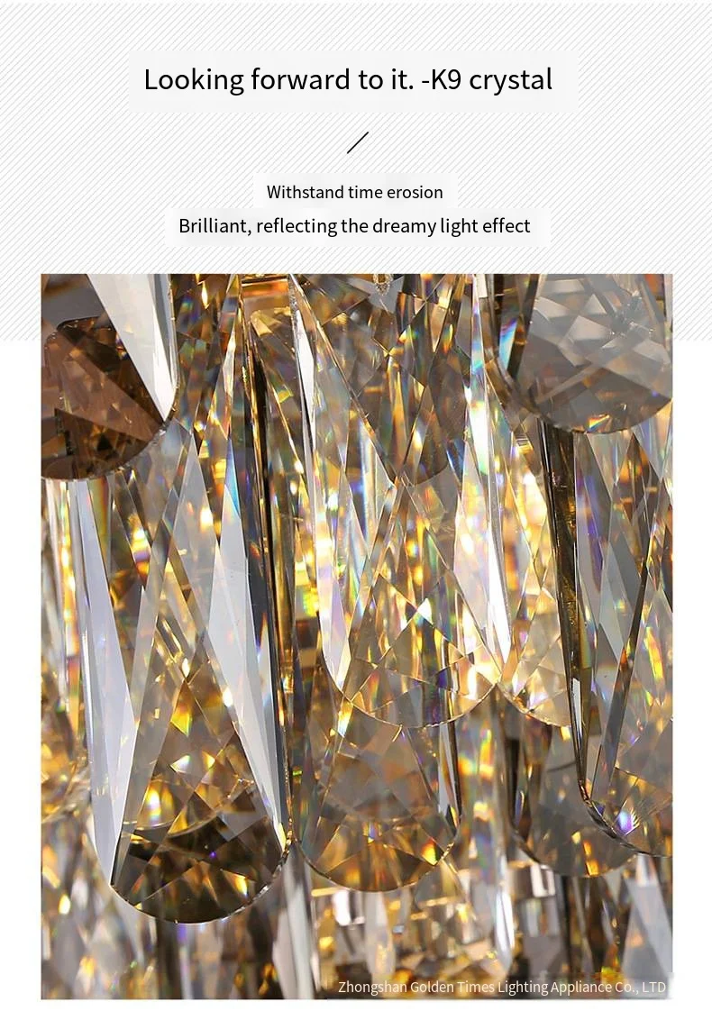 Dropshipping Wholesale k9 crystal hanging pendant modern decorative crystal ceiling lights fixture for Hotel cheap chandeliers