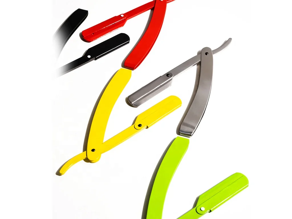 barber choice plastic handle shaving razors / barber accessories shaver folding knife shaving supplies plastic handle razors
