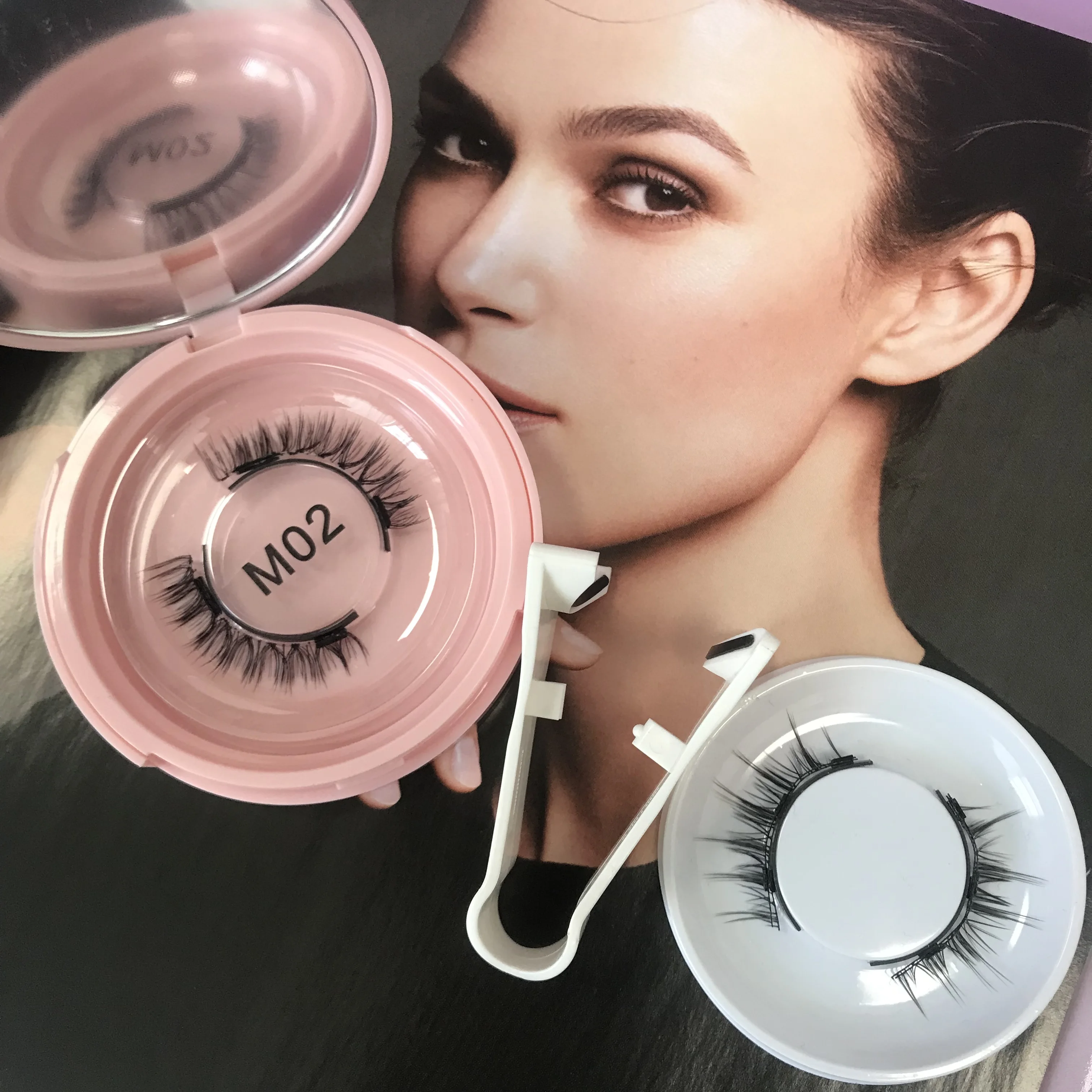 Wholesale Private Label Pestaa Magnetiva Silk 3d Faux Mink Magnetic Lashes Soft No Glue Quantum 1 2 3 Magnets Magnetic Eyelashes