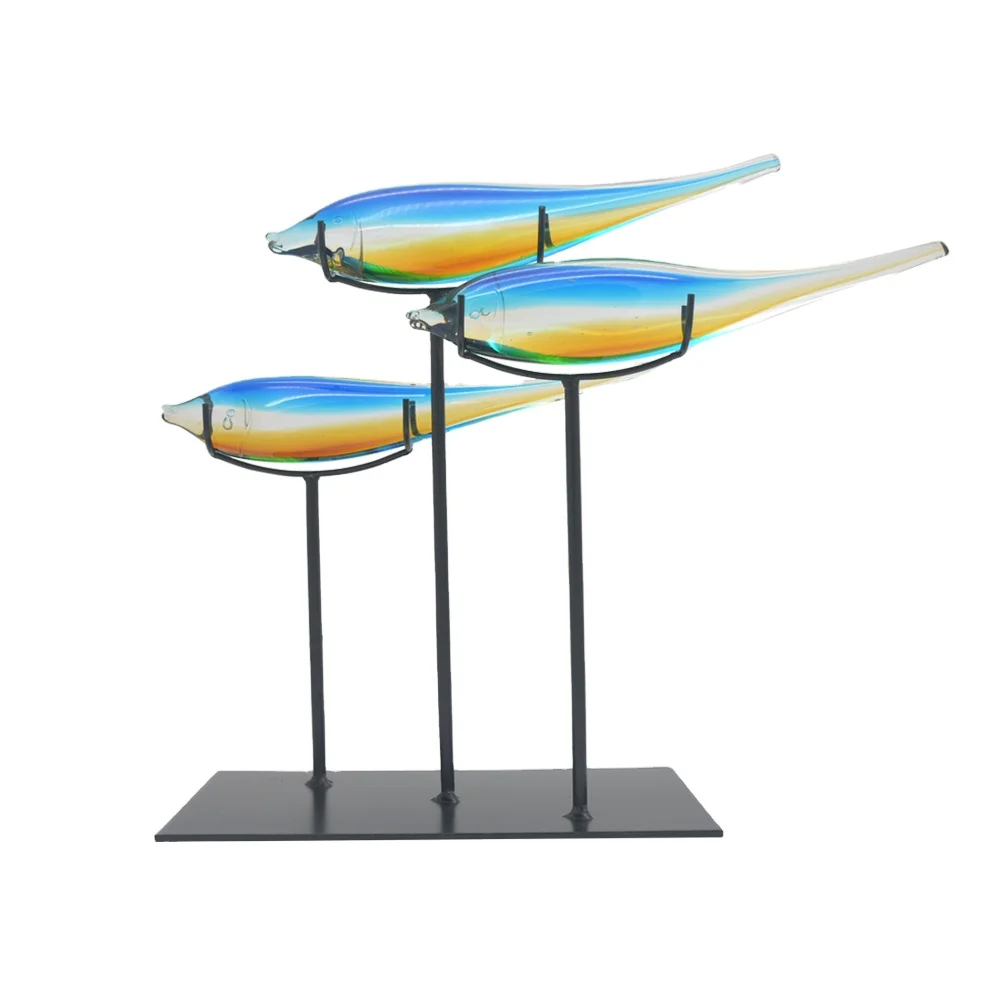 Customized Home Decor Luxury Modern Murano Glass Fish Decoration