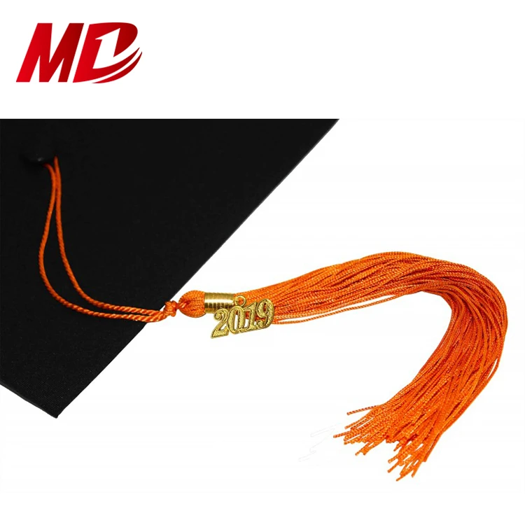 Single Color Loop Fringe Graduation Tassels With Year Charm