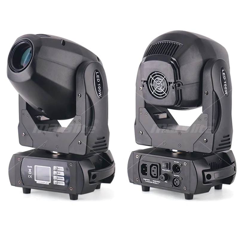 Mini led stage light 11 color mixing gobo rotating 100w beam moving head spot lighting dj equipment