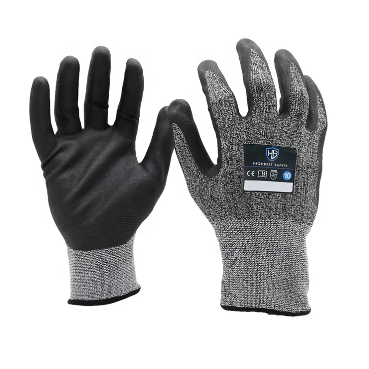 Everyday use nitrile work gloves CG 2018 salt pepper anti-slip oil repellent automotive assembly maintenance use