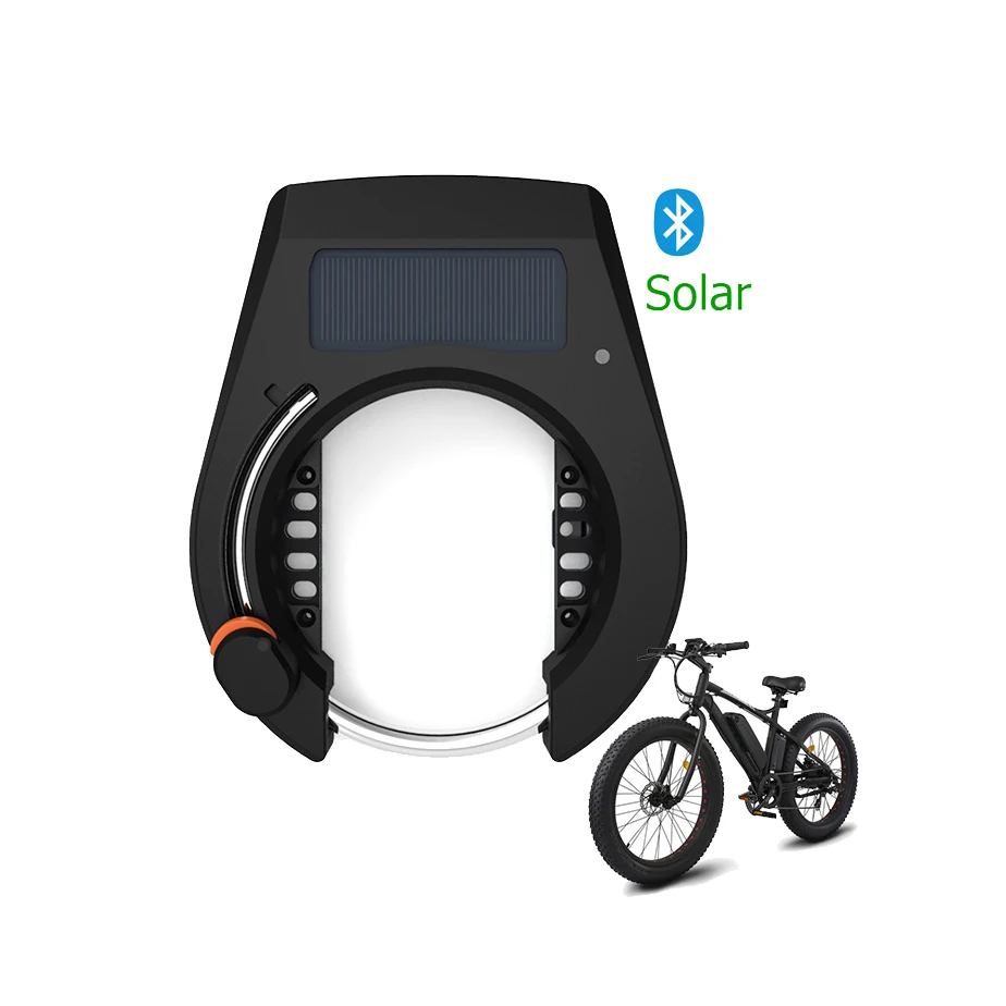 Remote Controlled Electronic Mountain Horseshoe Intelligent Alarm Smart Bikes And Motorcycles Lock Public Solar