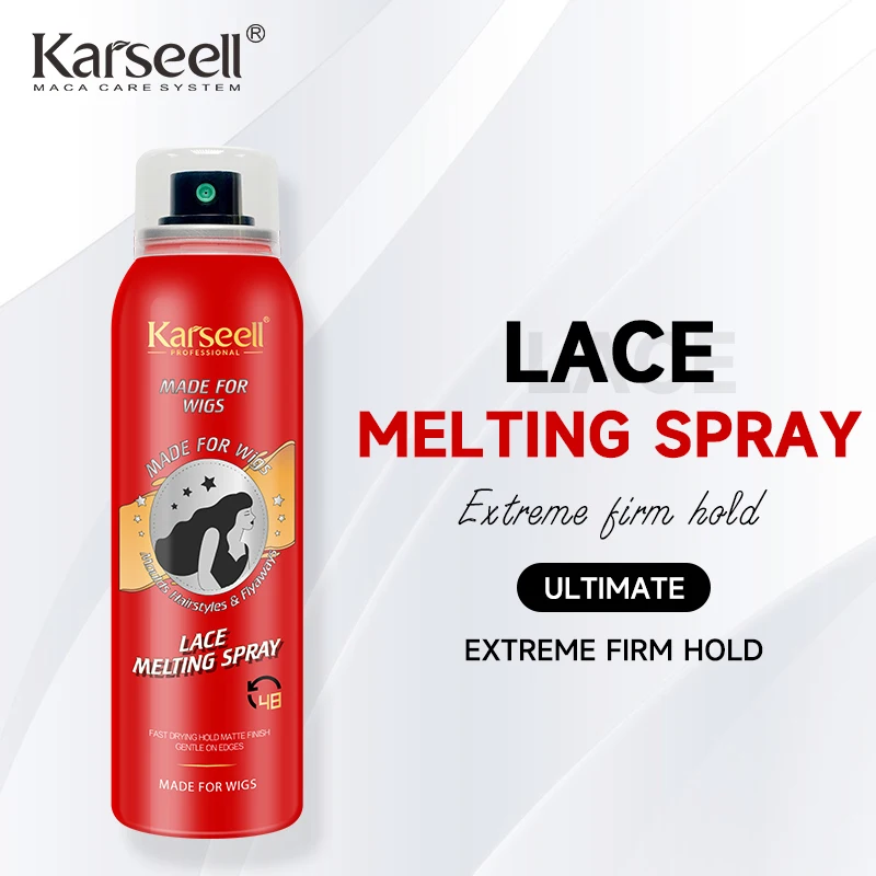 Karseell Hair Glue Spray Lace Wig Adhesive Fast-Drying Extreme Firm Hold Wig Glue No Residue Lace Melting Spray