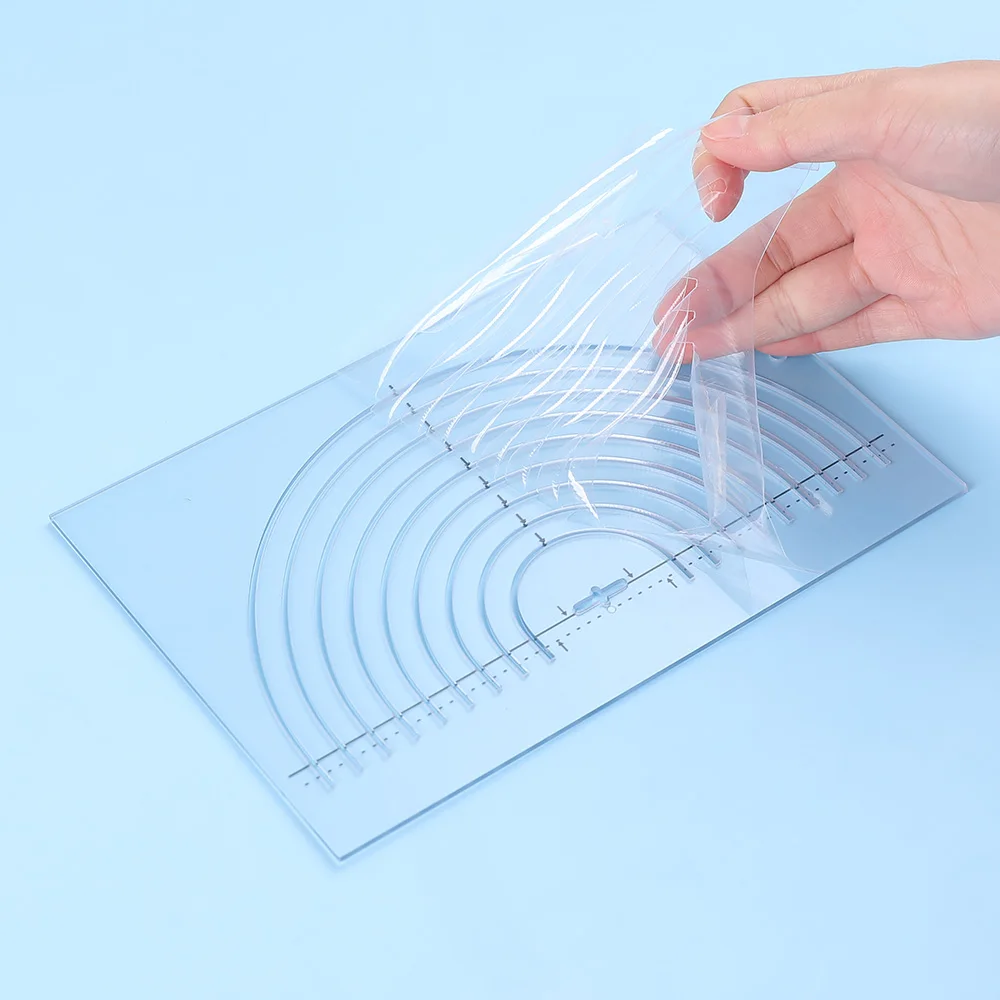 Новая полукруглая линейка для резки ткани акриловая линейка для шитья шаблон специальная форма полый набор для шитья лоскутный шаблон DIY