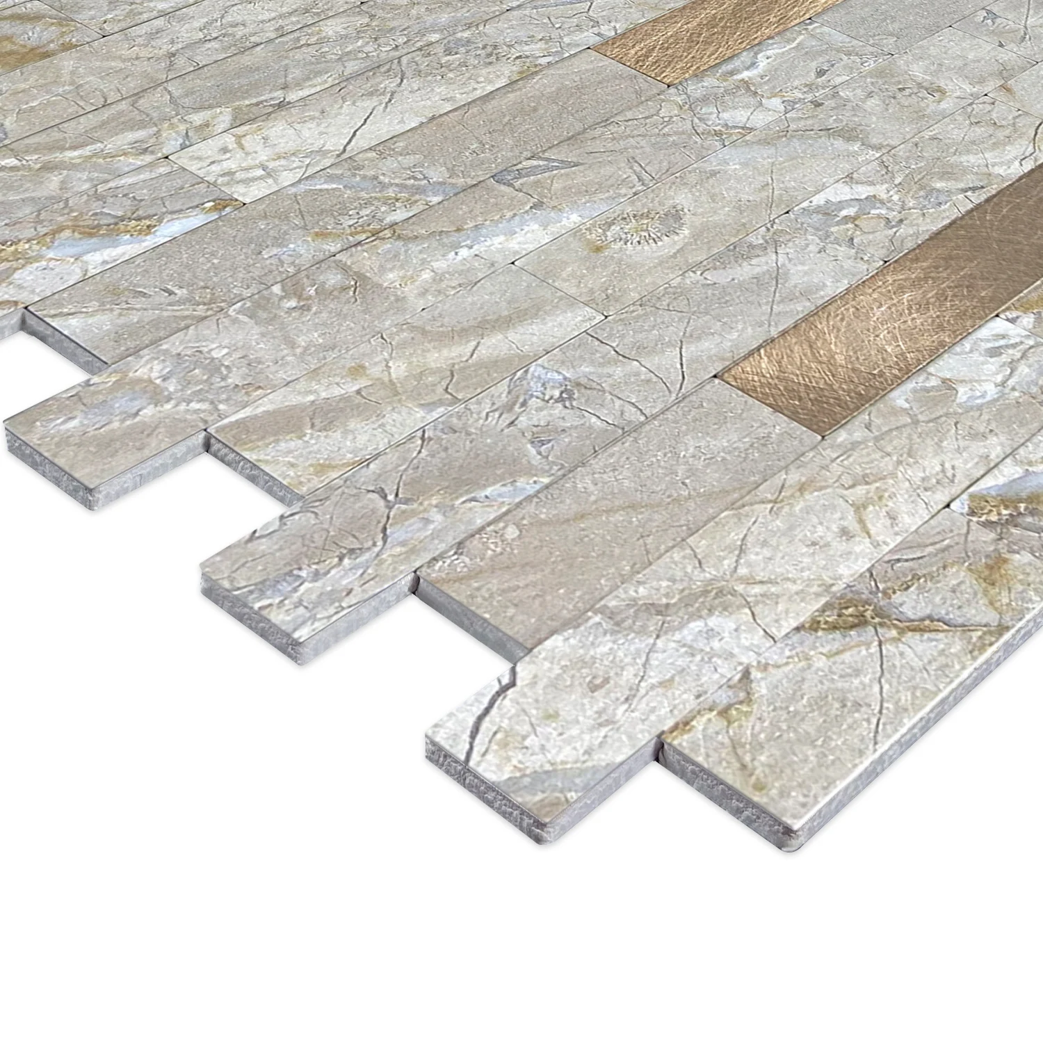 Modern Kitchen Peel and Stick Wall Mosaic Tiles Aluminum Plastic Composite Square Design