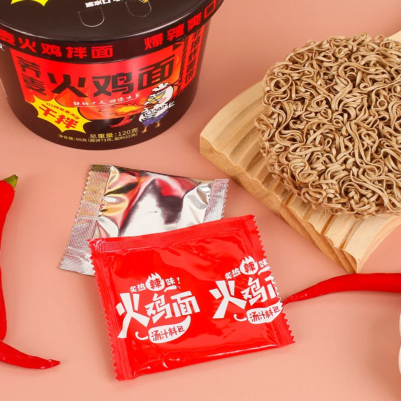 One bowl meal replacement non fried ramen turkey noodles buldak noodles buckwheat  instant cup noodles