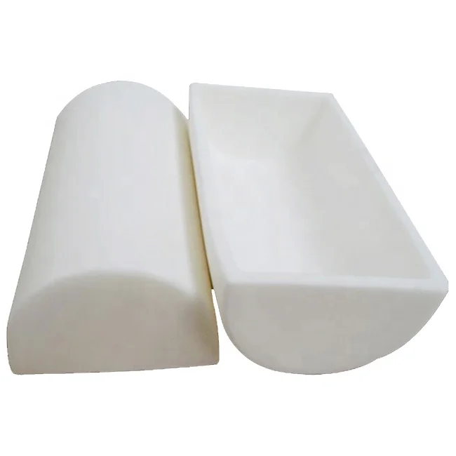 High temperature alumina ceramic crucible boat for melting or analyzing metal