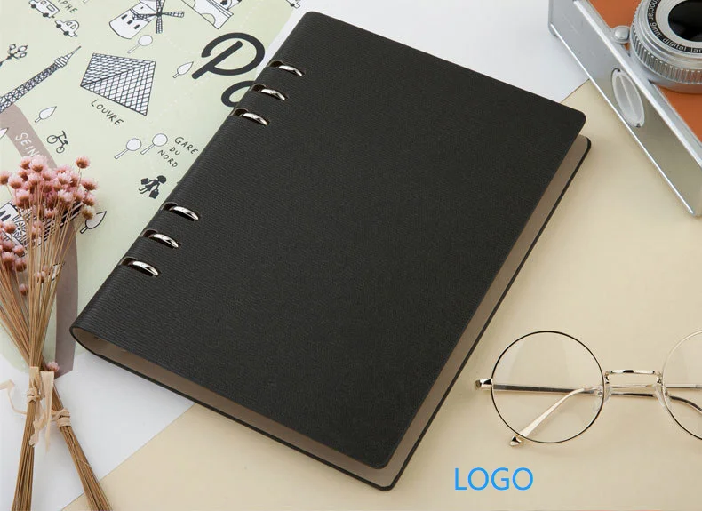 Notebook loose leaf business Notepad Korean creative A5 high grade color changing Pu suede book office  Promotional Gift