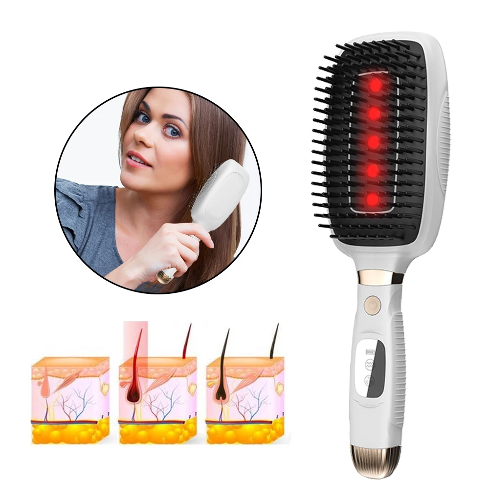 Hair Growth Machine Scalp Massage Devices 810 Nm Led Red Light Therapy Hair Growth Brush