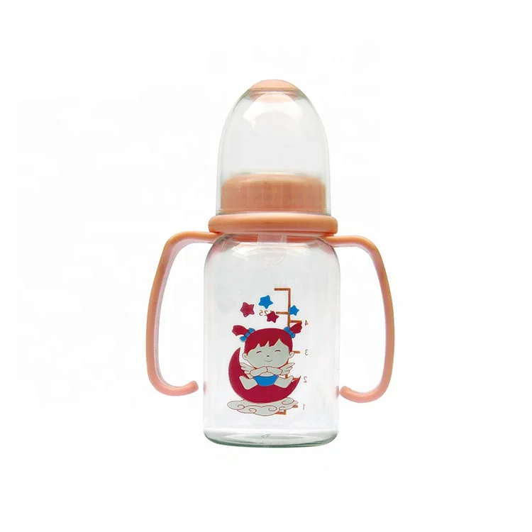 
Soft Silicone Nipple Portable Newborn Baby Feeding Bottle With Handle Toddle Milk bottle 