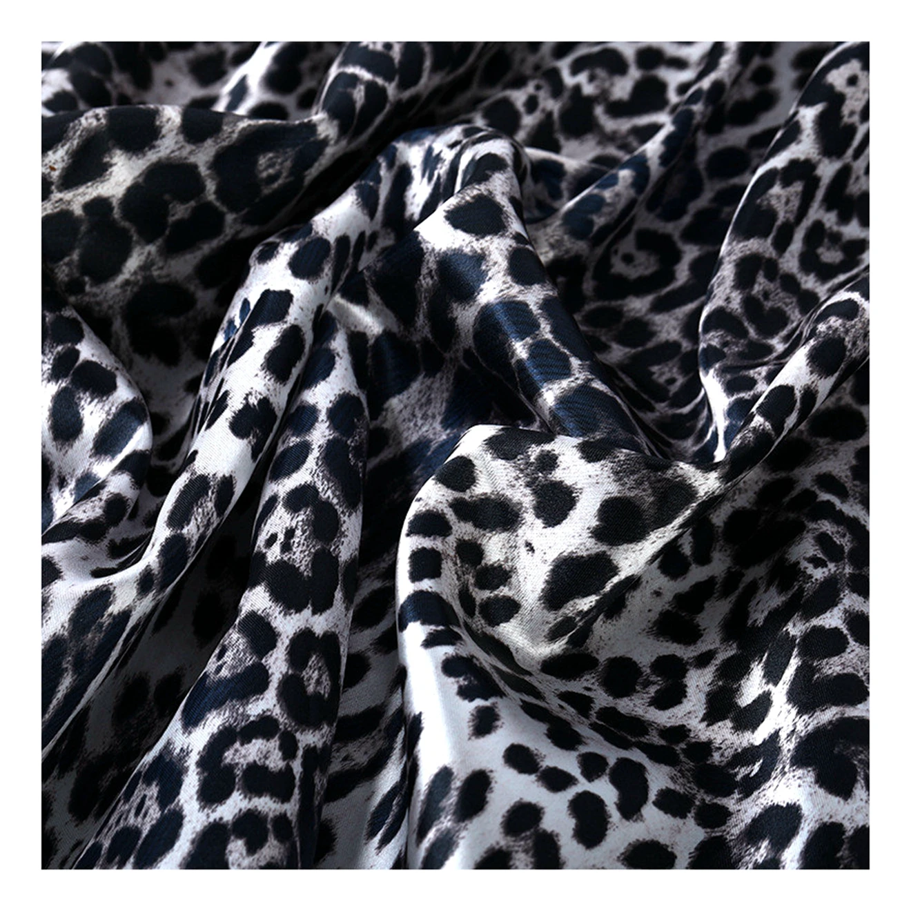 Italian brocade suit leopard fabrics soft matte polyester fabric silk satin for dress