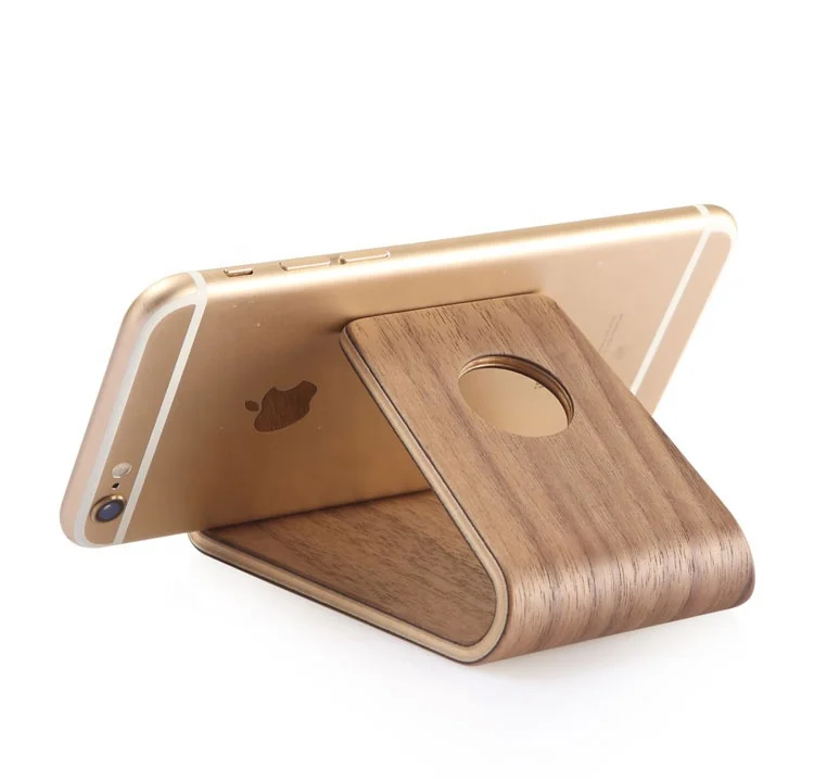 Creative Solid Multifunctional Bracket Wood Flat Plate Bracket Wood Cell Phone Bracket