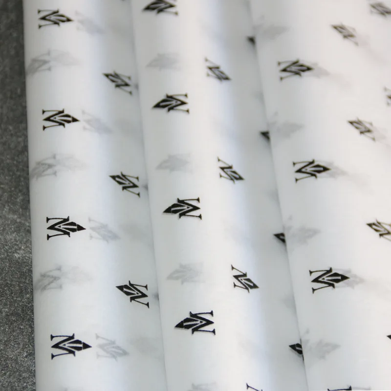 Luxury White Background Clothing Black Custom Tissue Paper , Printing  Paper