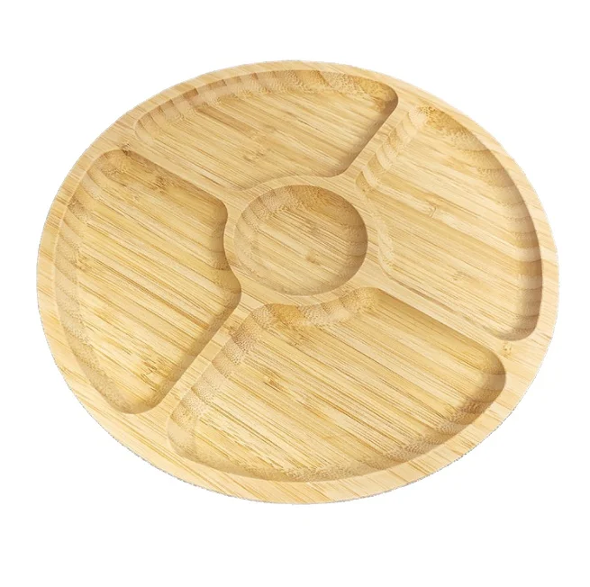 Eco friendly  custom round  serving food grade bamboo trays