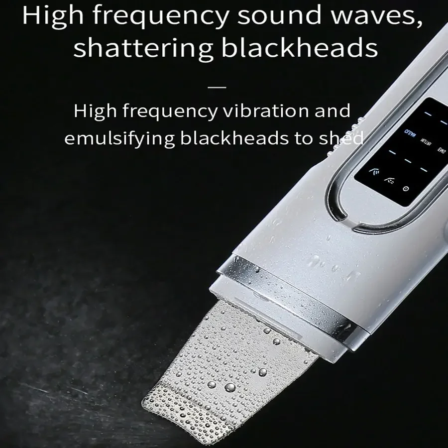 2024 Electric Facial Dead Skin Peeling Professional Blackhead Remover Facial Scraper Sonic Clean Ultrasonic Skin Scrubber