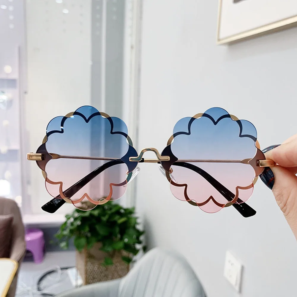 Ins Sun flower kids smart sunglass boys girls UV400 children  lovely baby sunglasses