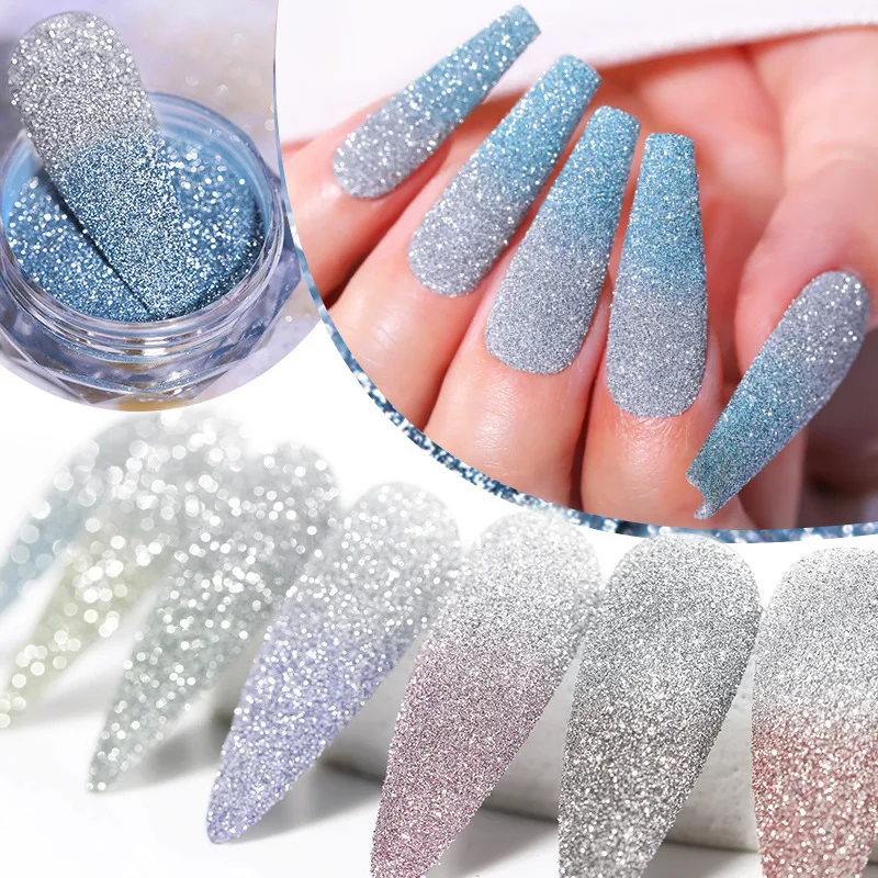 Nail Supplies Diamond Light Reflective Mermaid Aurora Pigment Shining Temperature Variable Explosive Diamond Nail Powder