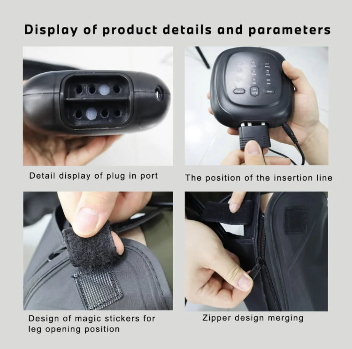 Air Leg Massager For Pneumatic Air Recovery Boots Lymphadema Pump With 4 Chambers For Athlete Sports Recovery