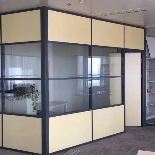 Middle East market soundproof demountable aluminum  office MDF wall wooden partitions