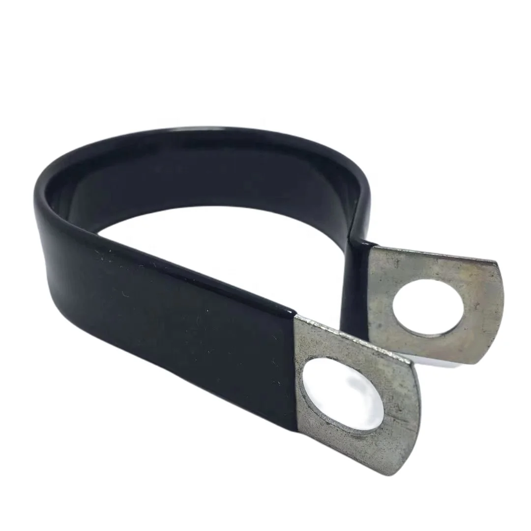 Feeder Cable Clamp Rubber Lined Cushioned P Type clips Fixing Hose Clamps