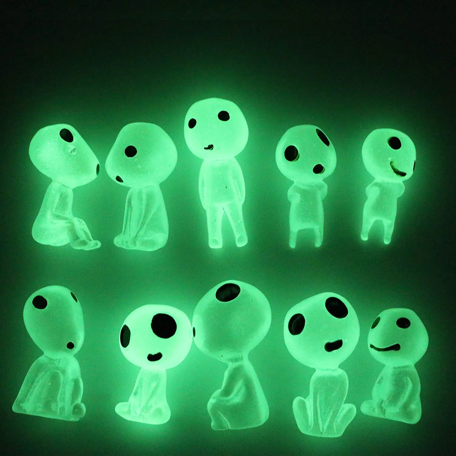 10PCS Halloween Ghost Fairy Garden Miniature Figurines Tree Spirit Luminous Elves Tree Toys