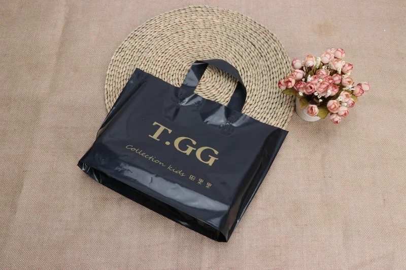 PE/LDPE/HDPE Personalized Logo Printed Plastic Thank You Shopping Bag Clothing Packaging Die Cut Plastic Bag