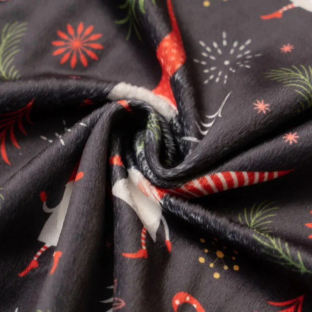 Индивидуальная ткань minky с принтом minky полиэстер плюшевая ткань супер мягкая флисовая ткань